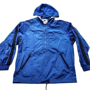 Vintage 90s Y2k Center Swoosh Nike Windbreaker 1/4 Zip Pullover Jacket Men Sz M